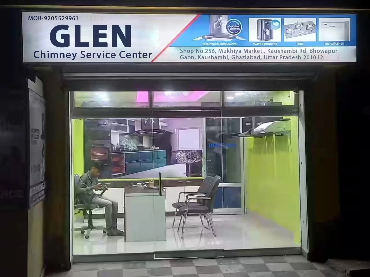 Service technician working